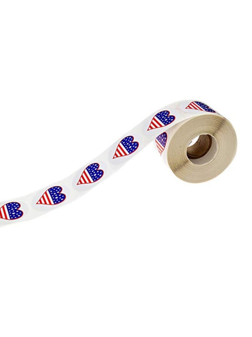 500 American Flag Heart wafer Stickers Patriotic - Picture 3 of 6